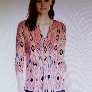 Lucky Brand Women's Multi-Diamond Henley Top XS